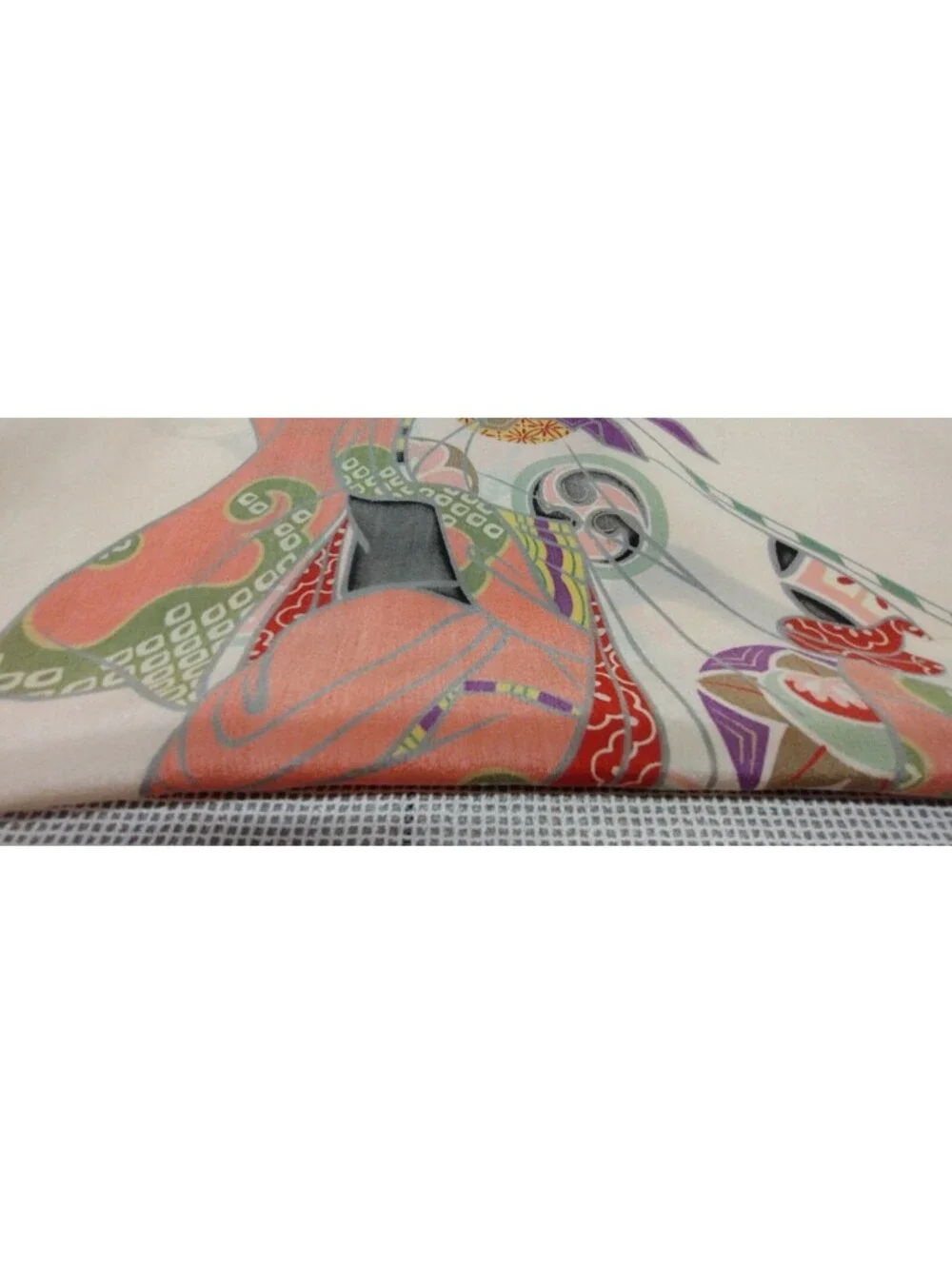 Geisha 1950s Towel Panel NEW DEADSTOCK 50s Asian Japan CHINA? BEAUTIFUL COLORS